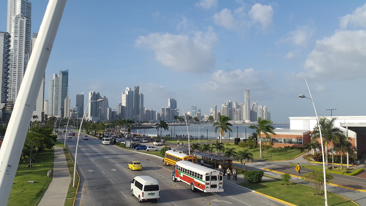 A highway leading into Panama City Panama