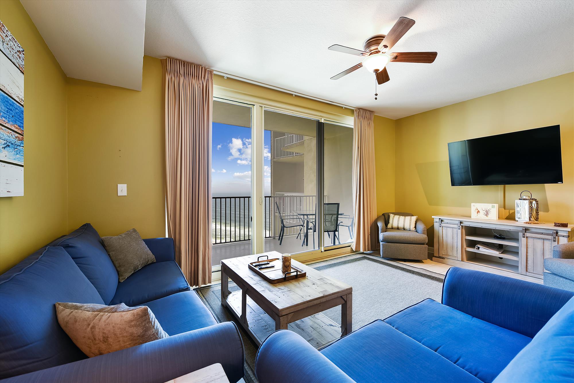 The living room in one of our Panama City Beach house rentals