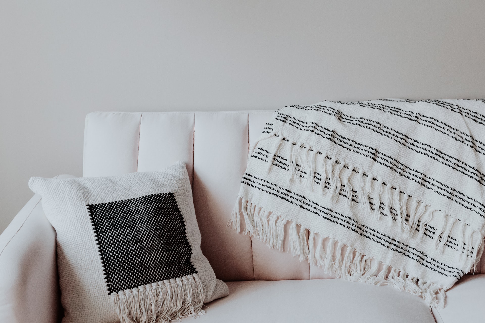 White Couch and Pillow