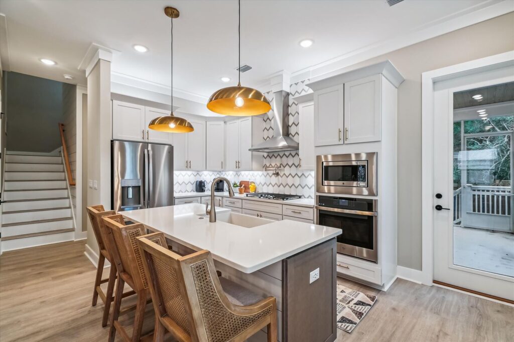 View of a kitchen in one of our PCB rentals