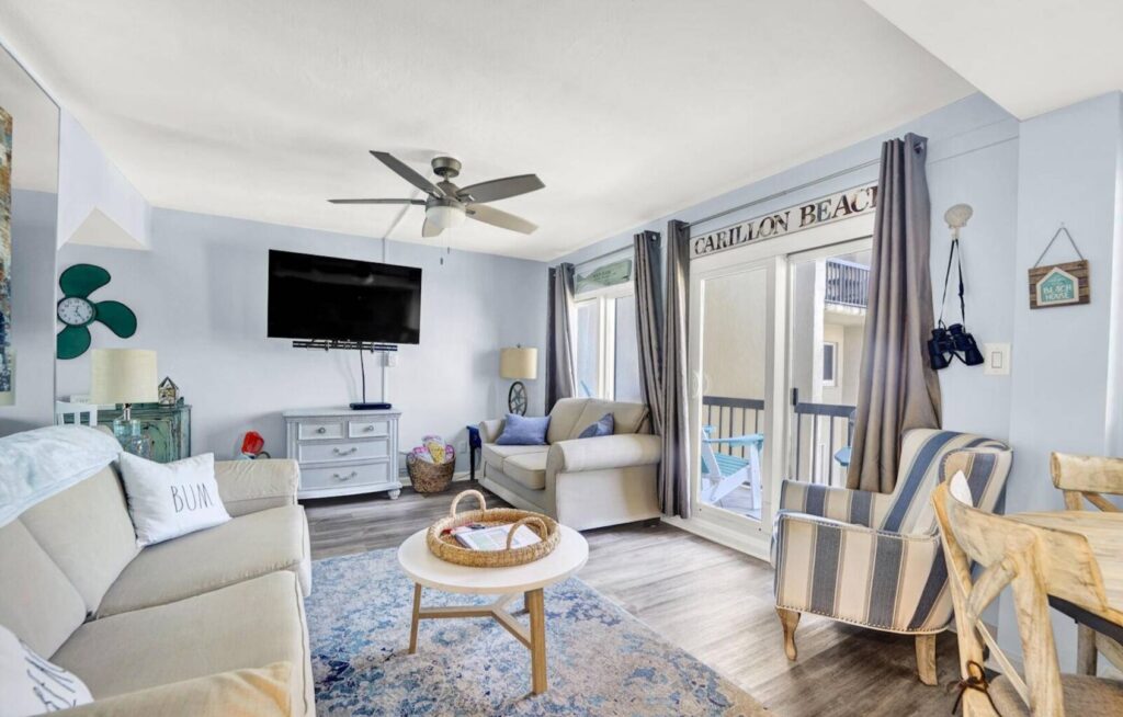 Living room in one of our West PCB rentals