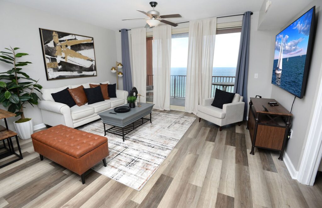 Living space in one of our Panama City Beach rentals