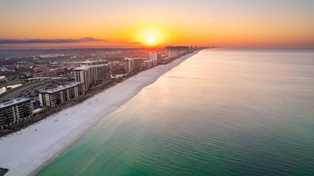 aerial view of Panama City Beach
